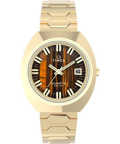 Q Timex 1972 Time Machine Reissue 39mm Stainless Steel Bracelet Watch