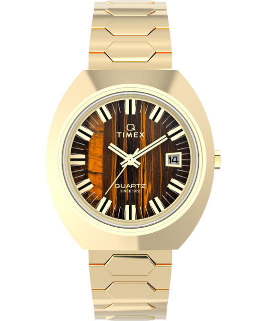 Q Timex 1972 Time Machine Reissue 39mm Stainless Steel Bracelet Watch