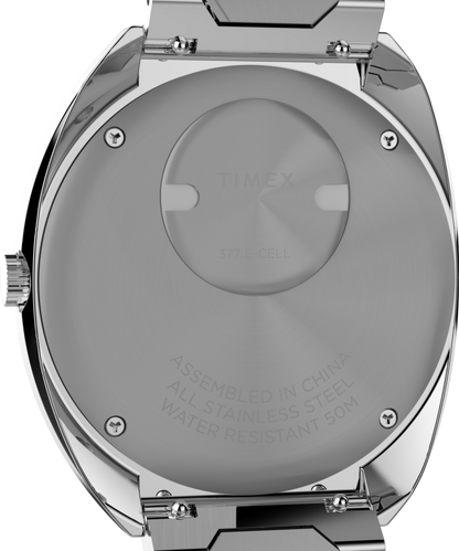 Q Timex 1972 Time Machine Reissue 39mm Stainless Steel Bracelet Watch