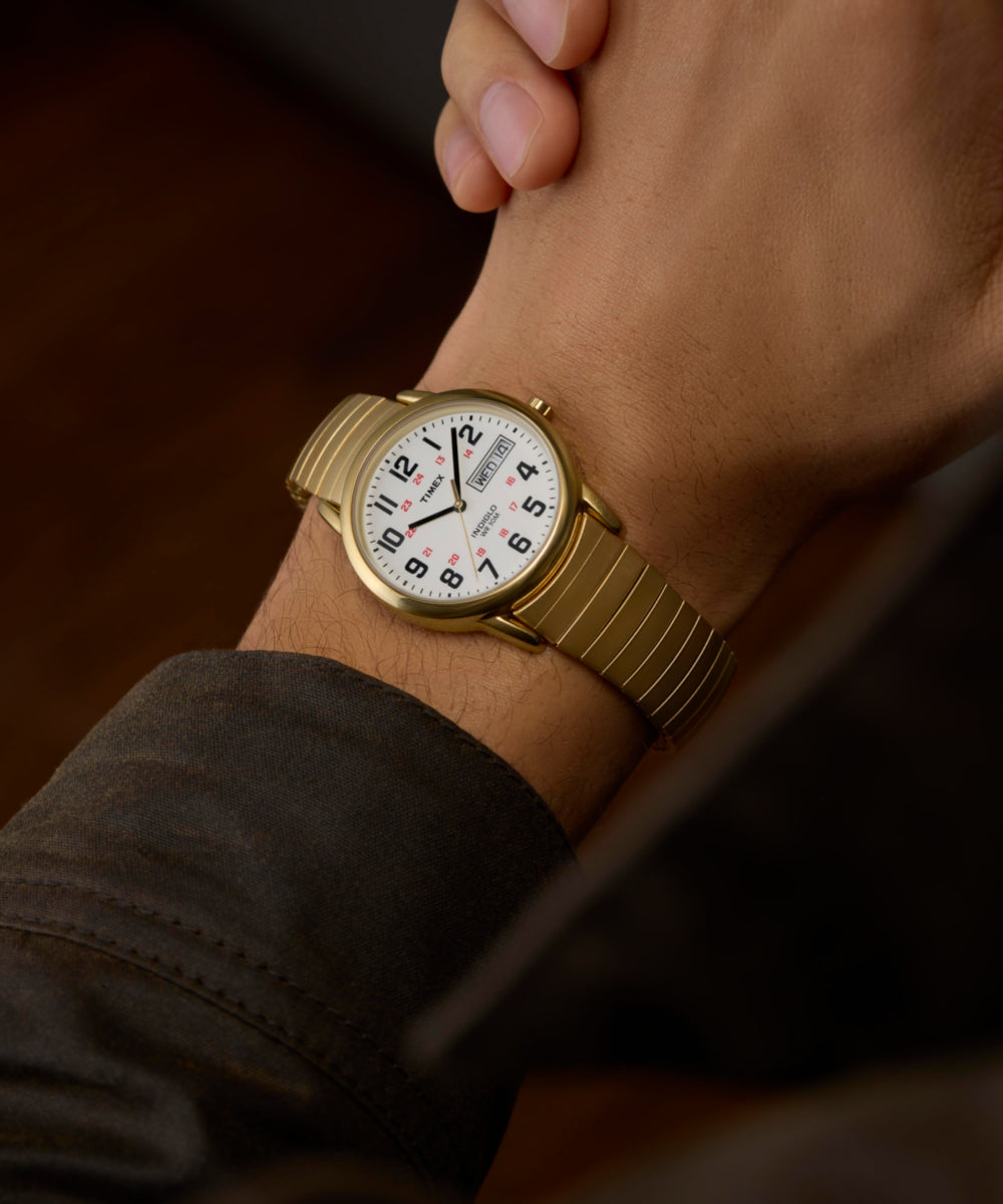 Easy Reader Day Date 35mm Extra Long Expansion Band Watch