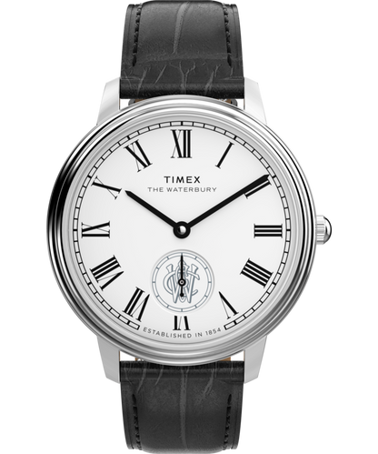 Waterbury Metropolitan Sub-Second 39mm Leather Strap Watch