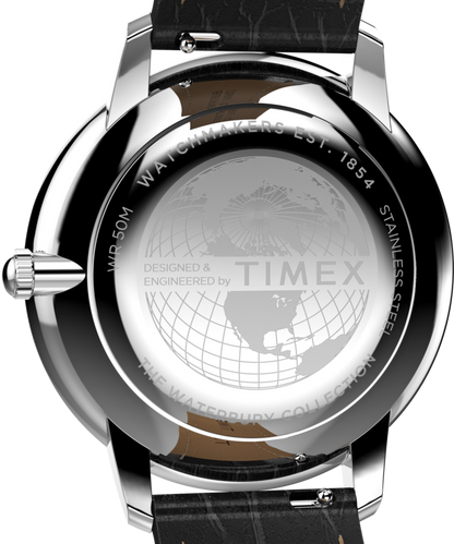 Waterbury Metropolitan Sub-Second 39mm Leather Strap Watch