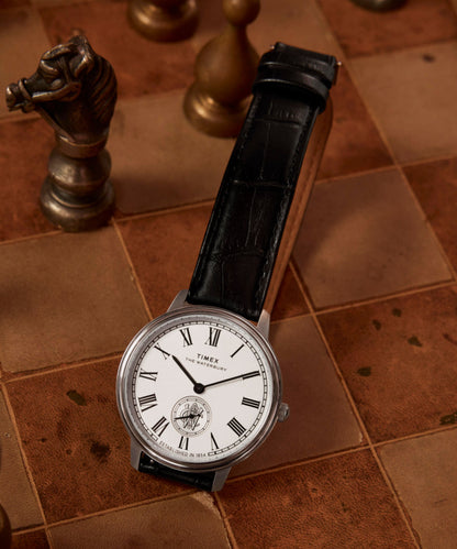 Waterbury Metropolitan Sub-Second 39mm Leather Strap Watch