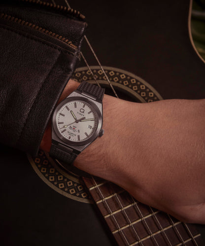 Q Timex Continental GMT 39mm Synthetic Rubber Strap Watch