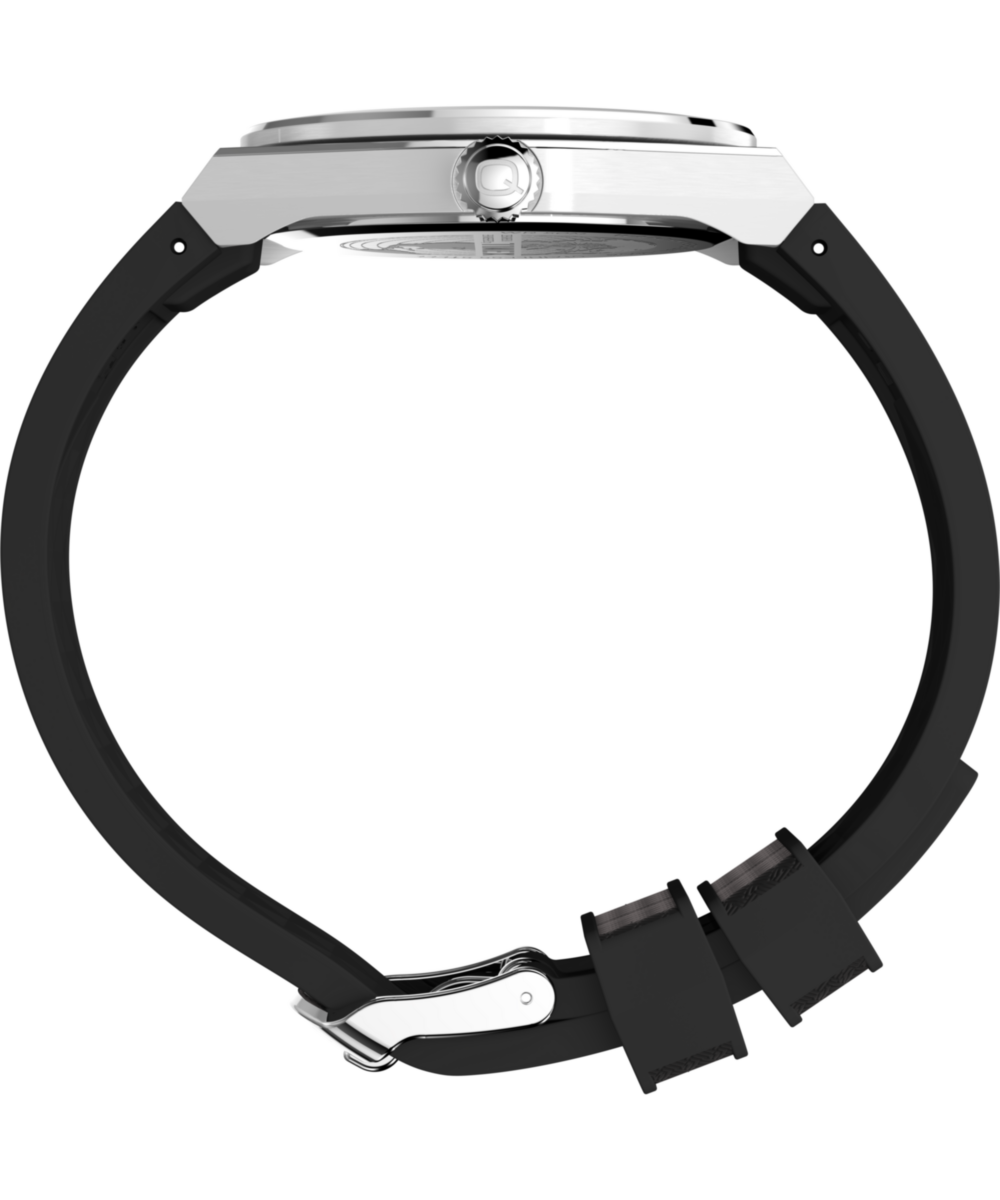 Q Timex Continental GMT 39mm Synthetic Rubber Strap Watch