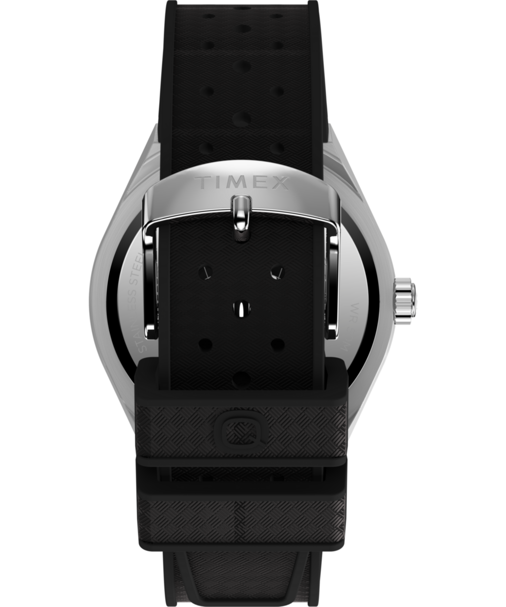 Q Timex Continental GMT 39mm Synthetic Rubber Strap Watch