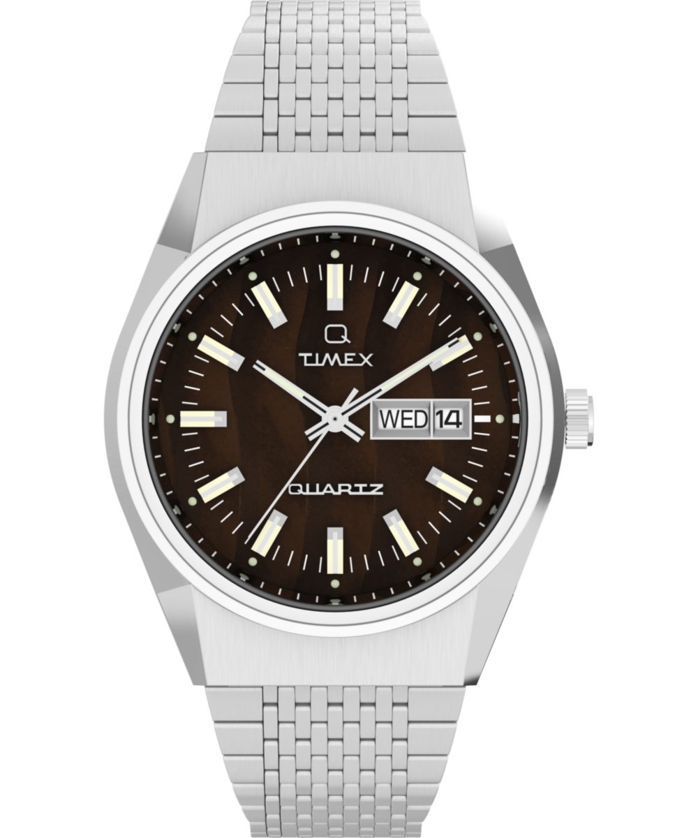 Q Timex Falcon Eye 38mm Stainless Steel Bracelet Watch
