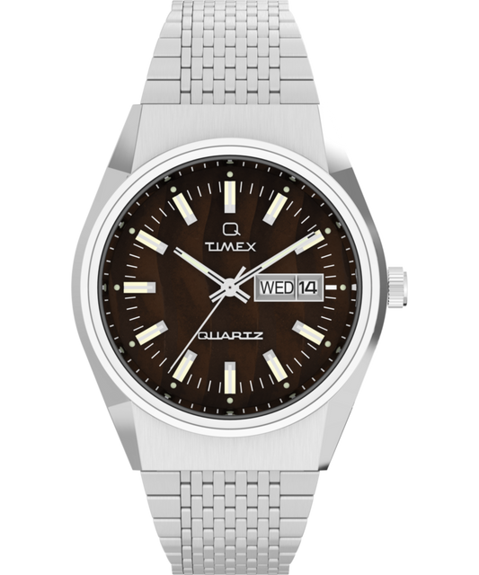 Q Timex Falcon Eye 38mm Stainless Steel Bracelet Watch