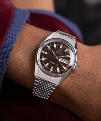 Q Timex Falcon Eye 38mm Stainless Steel Bracelet Watch