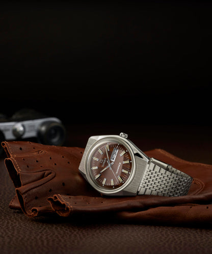 Q Timex Falcon Eye 38mm Stainless Steel Bracelet Watch