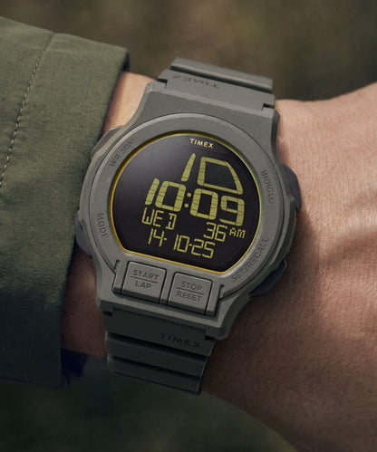 Retroware Digital 46mm Resin Strap Watch