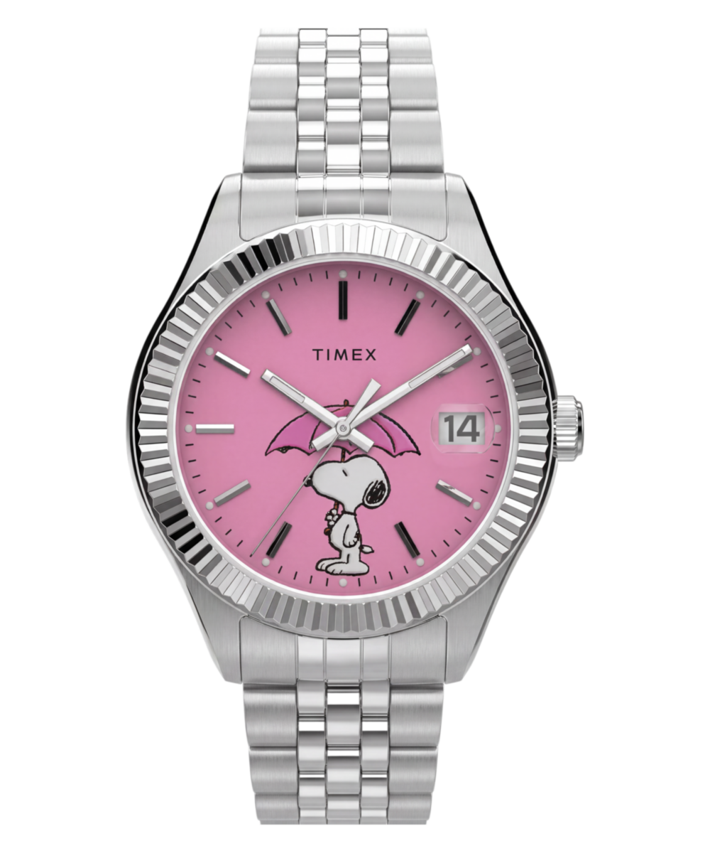 Peanuts x Timex Legacy Snoopy Umbrella Stainless Steel Bracelet Watch
