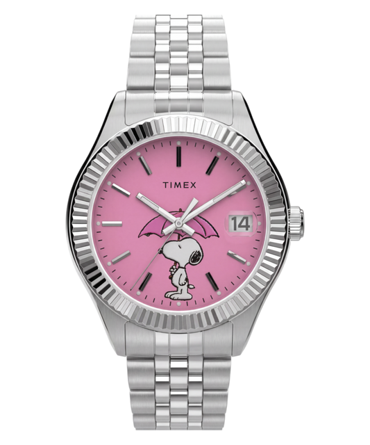 Peanuts x Timex Legacy Snoopy Umbrella Stainless Steel Bracelet Watch
