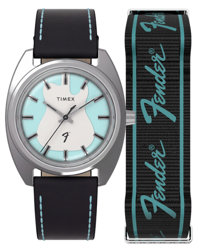 Fender x Timex 37mm Leather Strap Watch Giftset