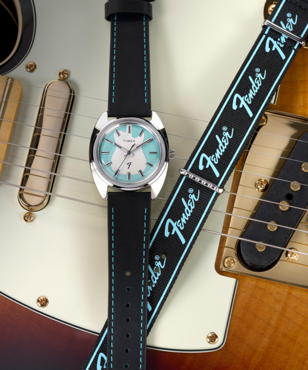Fender x Timex 37mm Leather Strap Watch Giftset