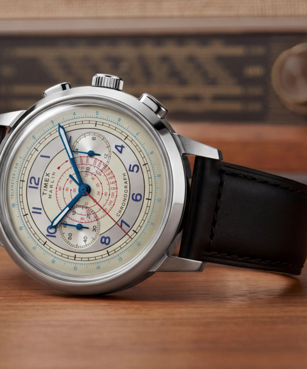 Marlin Neo Classic Chronograph 40mm Leather Strap Watch