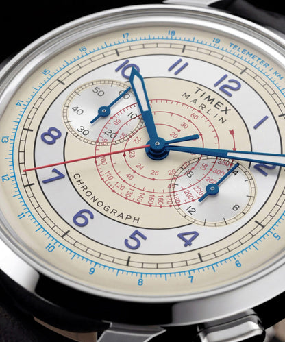 Marlin Neo Classic Chronograph 40mm Leather Strap Watch