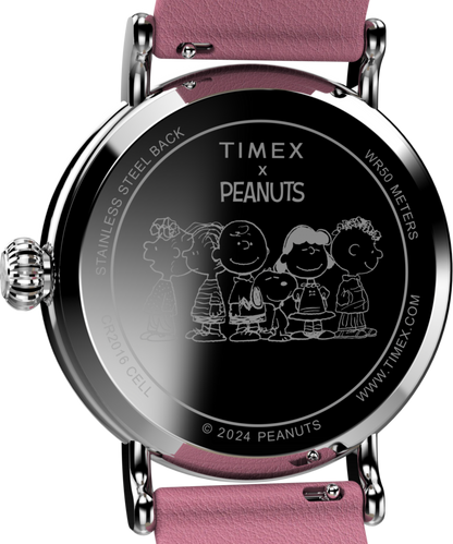 Peanuts x Timex Standard Valentine's 40mm Leather Strap Watch