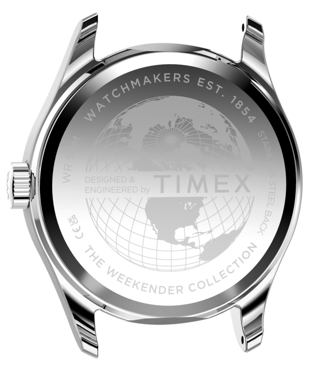 Timex Weekender New England 34mm Leather Strap Watch