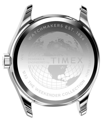 Timex Weekender New England 34mm Leather Strap Watch
