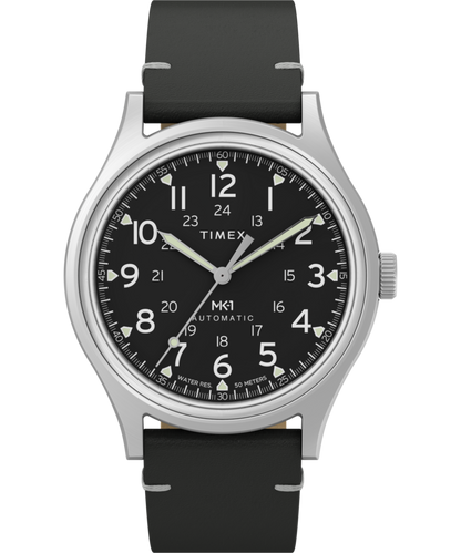 Timex MK1 Automatic 40mm Leather Strap Watch