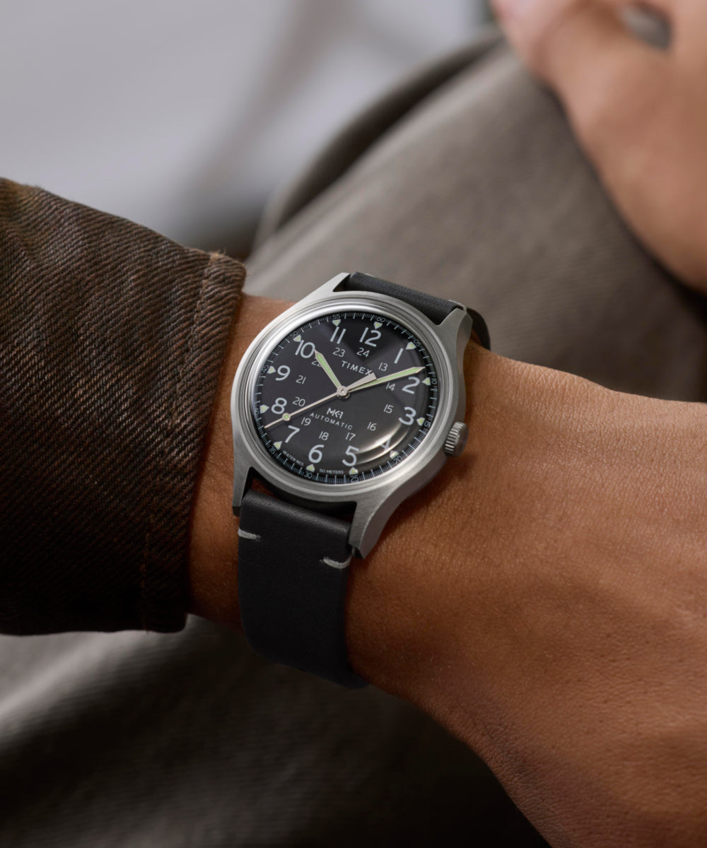 Timex MK1 Automatic 40mm Leather Strap Watch