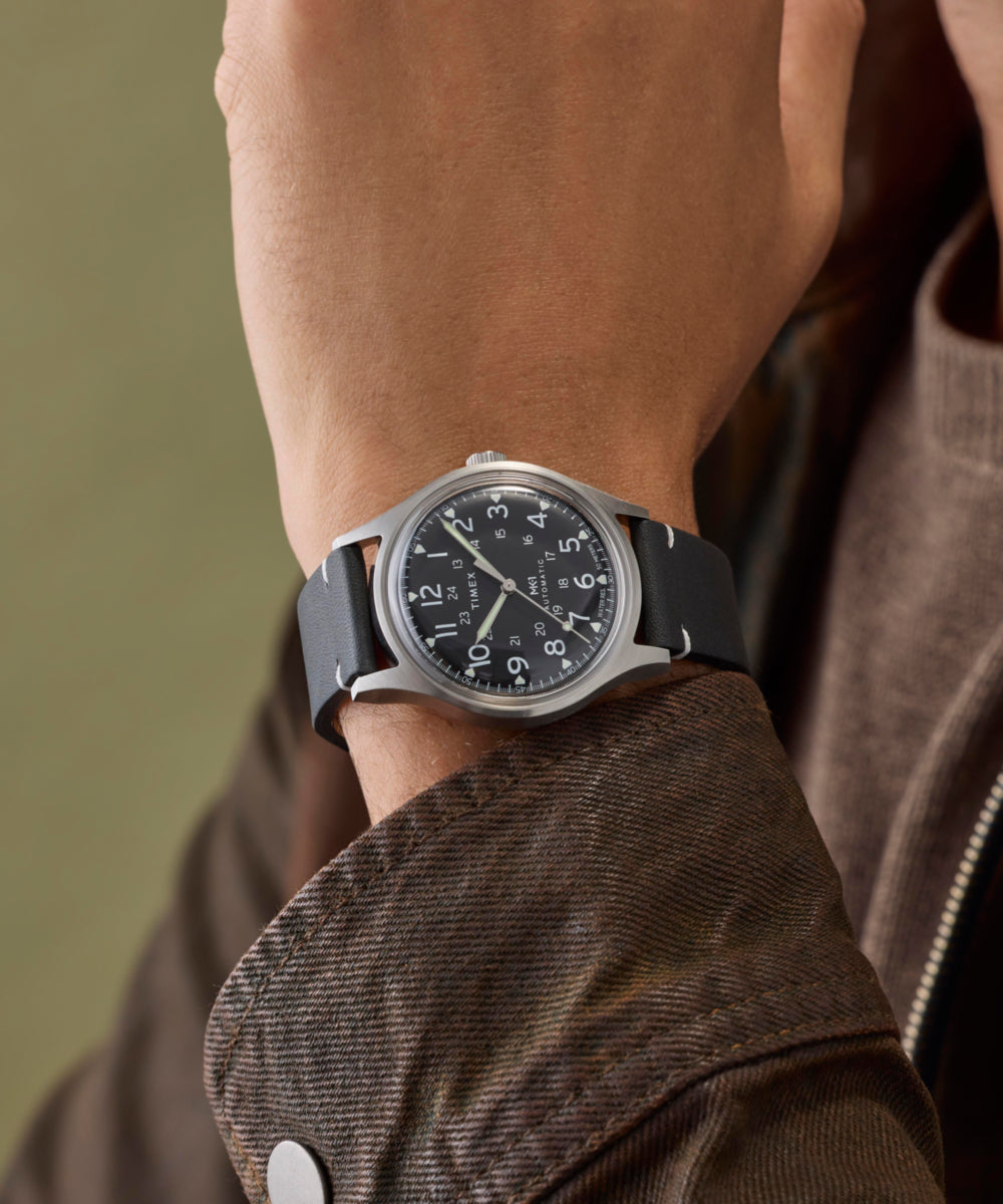 Timex MK1 Automatic 40mm Leather Strap Watch
