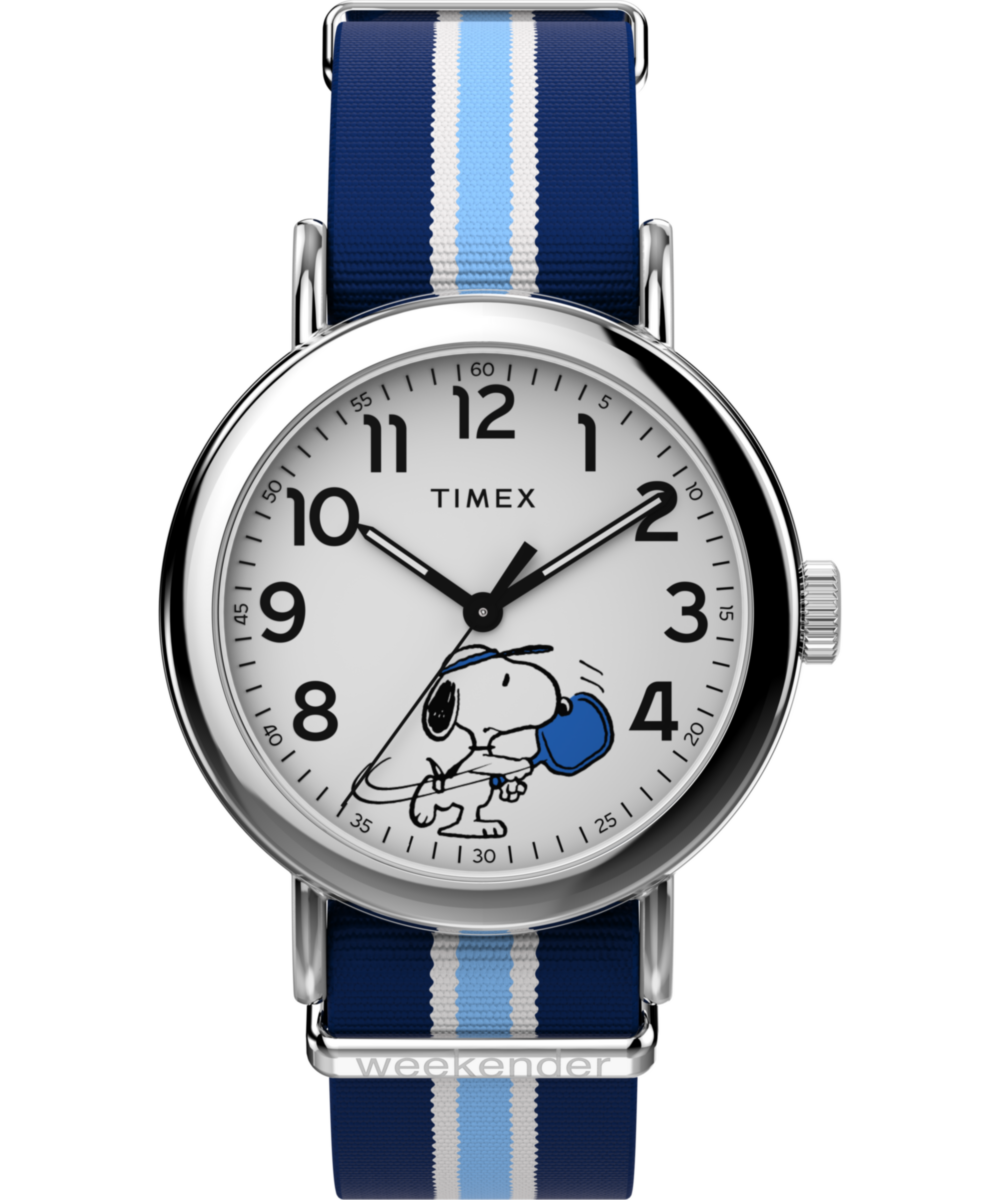 Peanuts x Timex Weekender Pickleball 37mm Fabric Strap Watch
