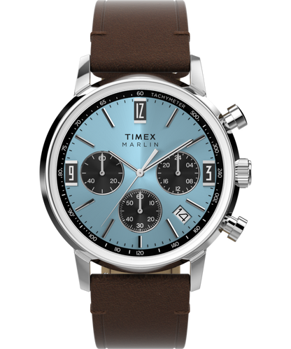 Marlin Chronograph Tachymeter 40mm Leather Strap Watch