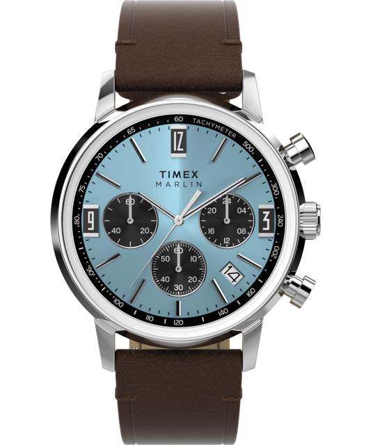 Marlin Chronograph Tachymeter 40mm Leather Strap Watch
