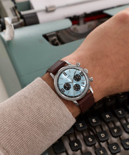 Marlin Chronograph Tachymeter 40mm Leather Strap Watch