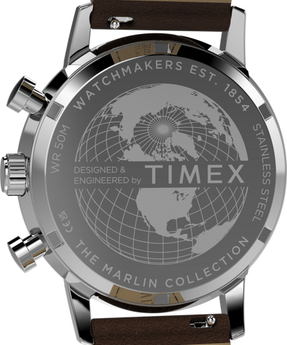 Marlin Chronograph Tachymeter 40mm Leather Strap Watch