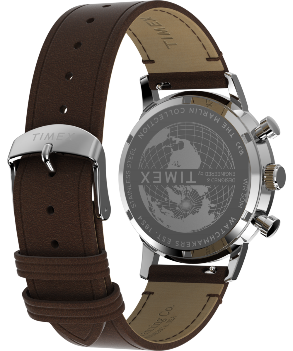 Marlin Chronograph Tachymeter 40mm Leather Strap Watch