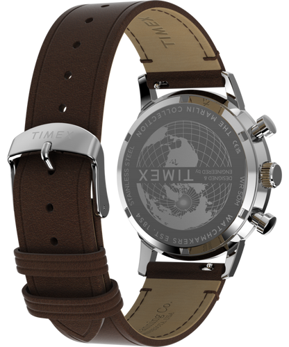 Marlin Chronograph Tachymeter 40mm Leather Strap Watch