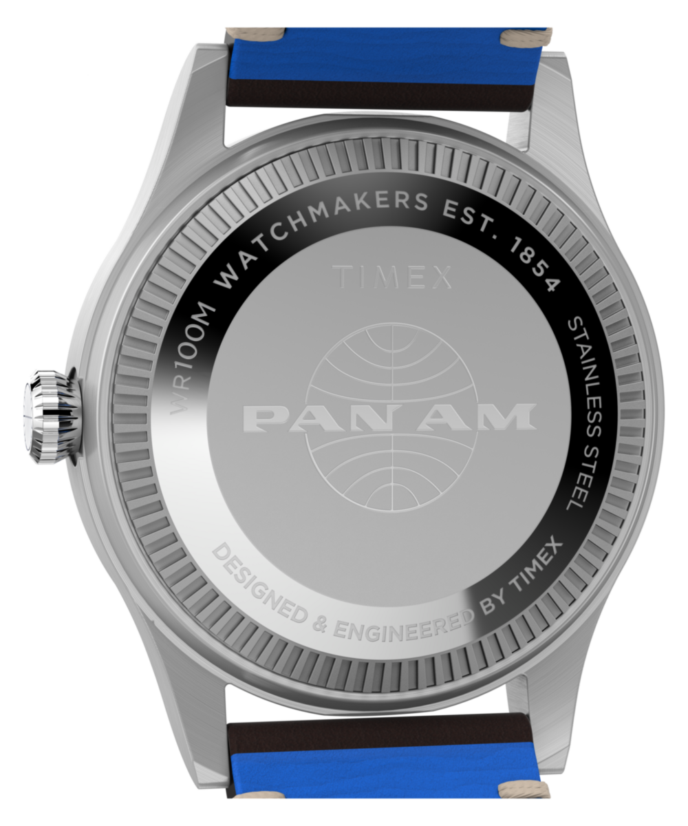 Pan Am x Timex Waterbury GMT 39mm Leather Strap Watch