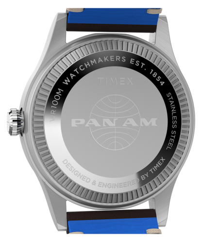 Pan Am x Timex Waterbury GMT 39mm Leather Strap Watch