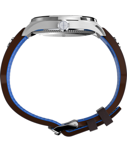 Pan Am x Timex Day-Date 42mm Leather Strap Watch