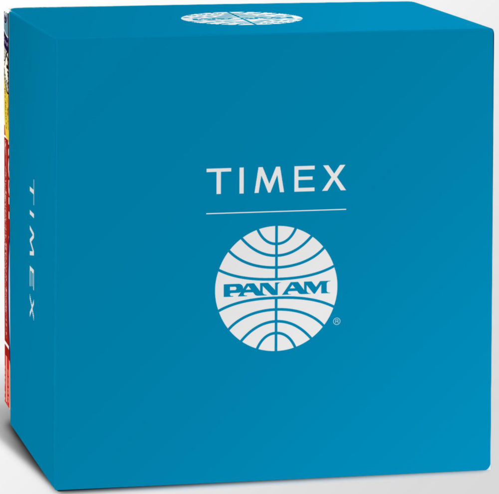 Pan Am x Timex Day-Date 42mm Leather Strap Watch