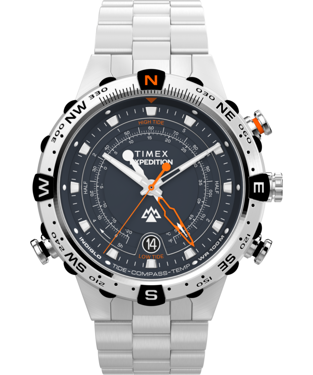 Expedition Tide-Temp-Compass 45mm Stainless Steel Bracelet Watch