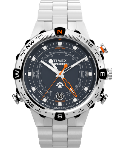 Expedition Tide-Temp-Compass 45mm Stainless Steel Bracelet Watch