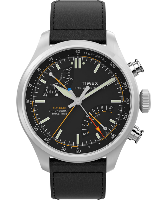Waterbury Ace Fly-Back Chronograph 43mm Leather Strap Watch
