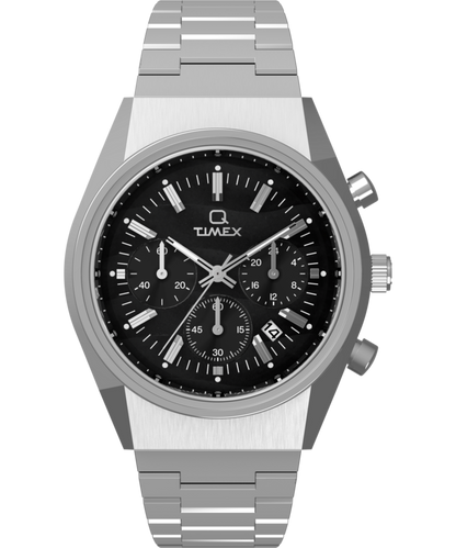 Q Timex Falcon Eye Chronograph 40mm Stainless Steel Bracelet Watch