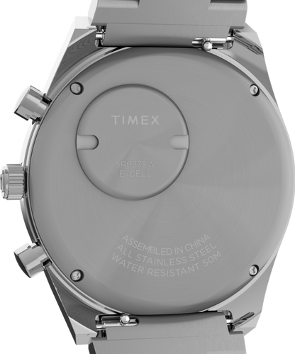 Q Timex Falcon Eye Chronograph 40mm Stainless Steel Bracelet Watch