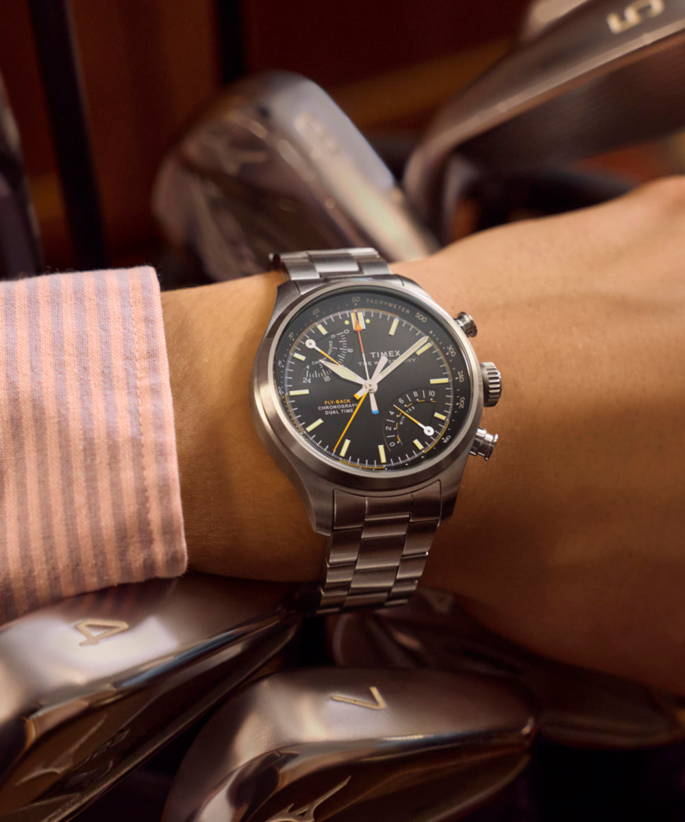 Waterbury Ace Fly-Back Chronograph 43mm Stainless Steel Bracelet Watch