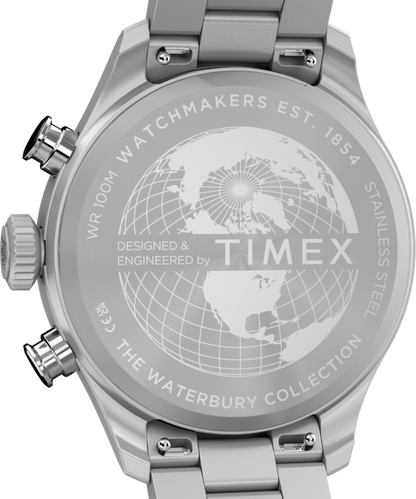 Waterbury Ace Fly-Back Chronograph 43mm Stainless Steel Bracelet Watch
