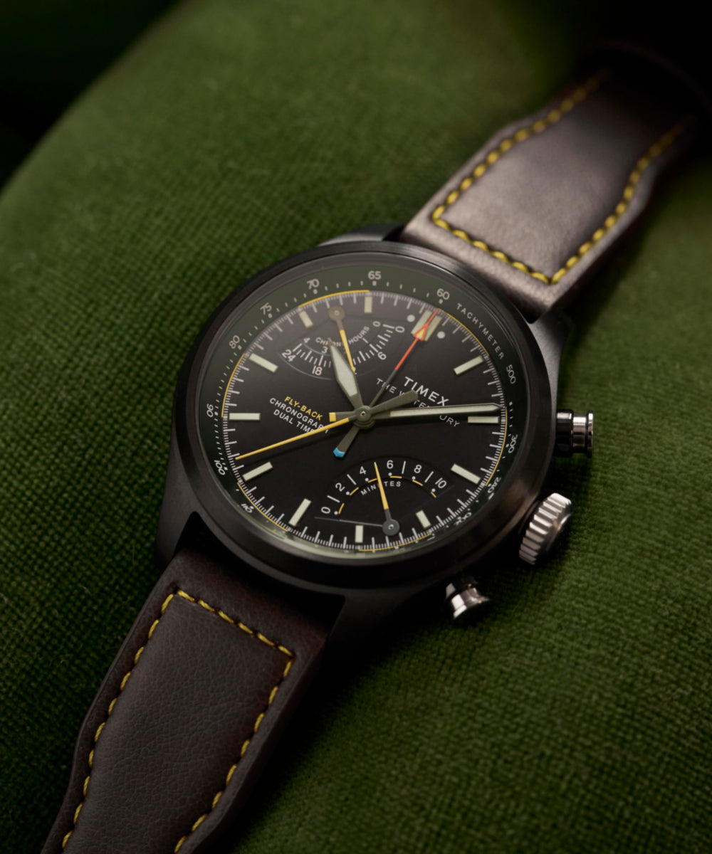 Waterbury Ace Fly-Back Chronograph 43mm Leather Strap Watch