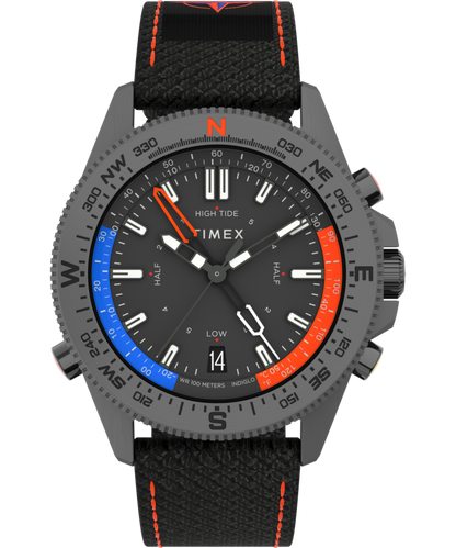 Expedition Tide-Temp-Compass 43mm Eco-Friendly Fabric Strap Watch