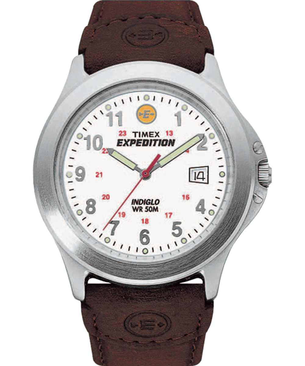 Expedition Metal Field 40mm Leather Strap Watch
