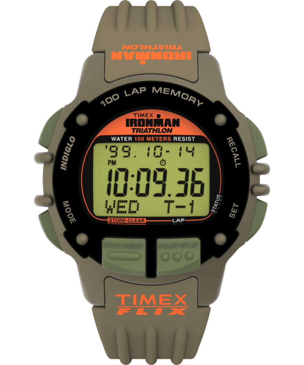 Huckberry x TIMEX IRONMAN Flix 100 Lap 42mm Resin Strap Watch