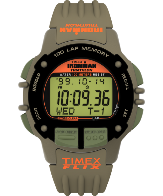 Huckberry x TIMEX IRONMAN Flix 100 Lap 42mm Resin Strap Watch